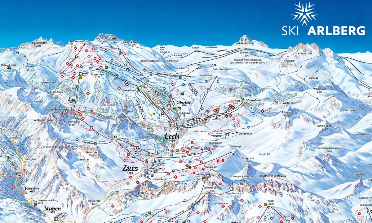 harta arlberg, austria