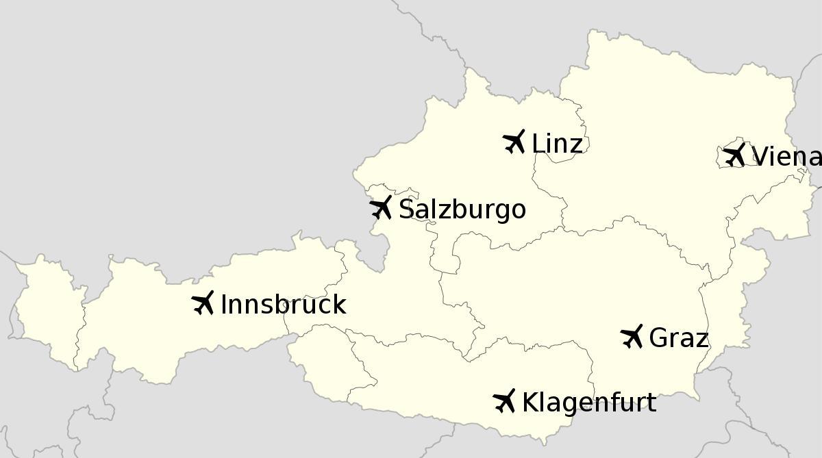 aeroporturi din austria hartă