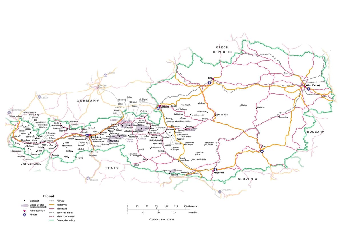 harta austria obiective turistice