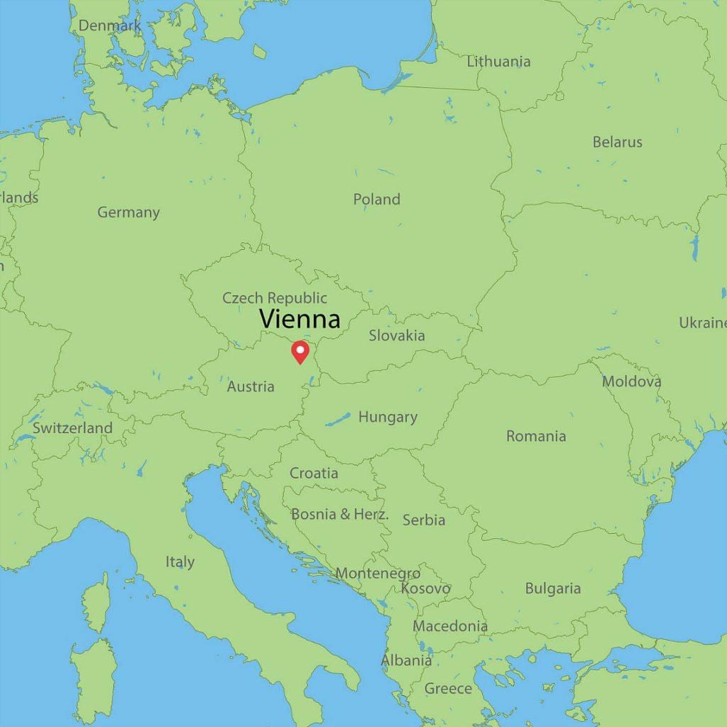 harta viena austria și zona înconjurătoare