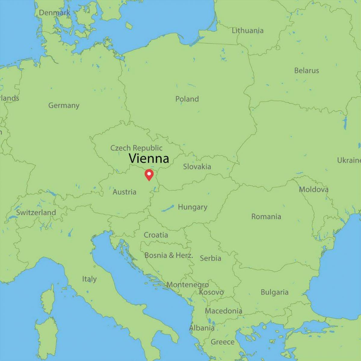 harta viena austria și zona înconjurătoare