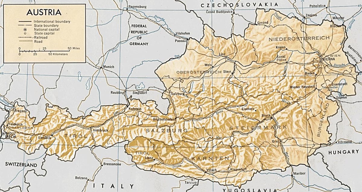 austria hartă