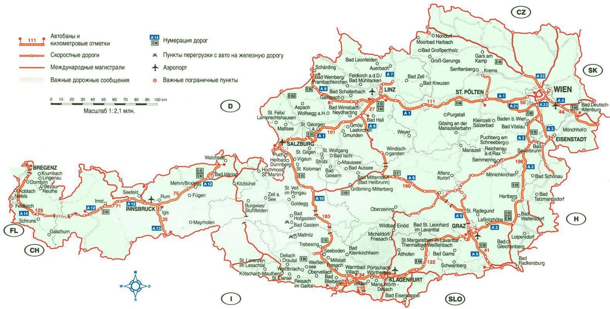 harta detaliată a austriei