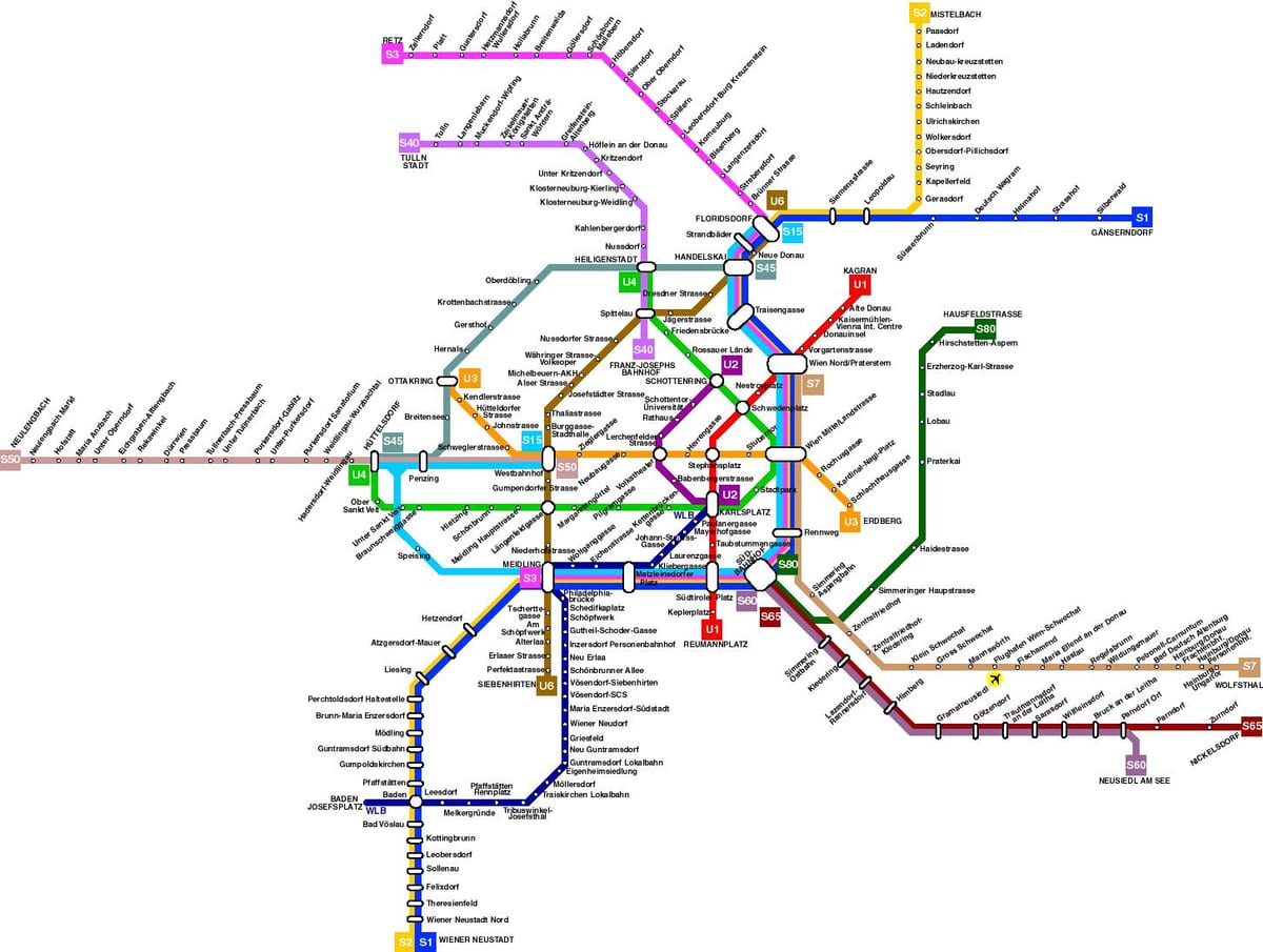 austria hartă de metrou