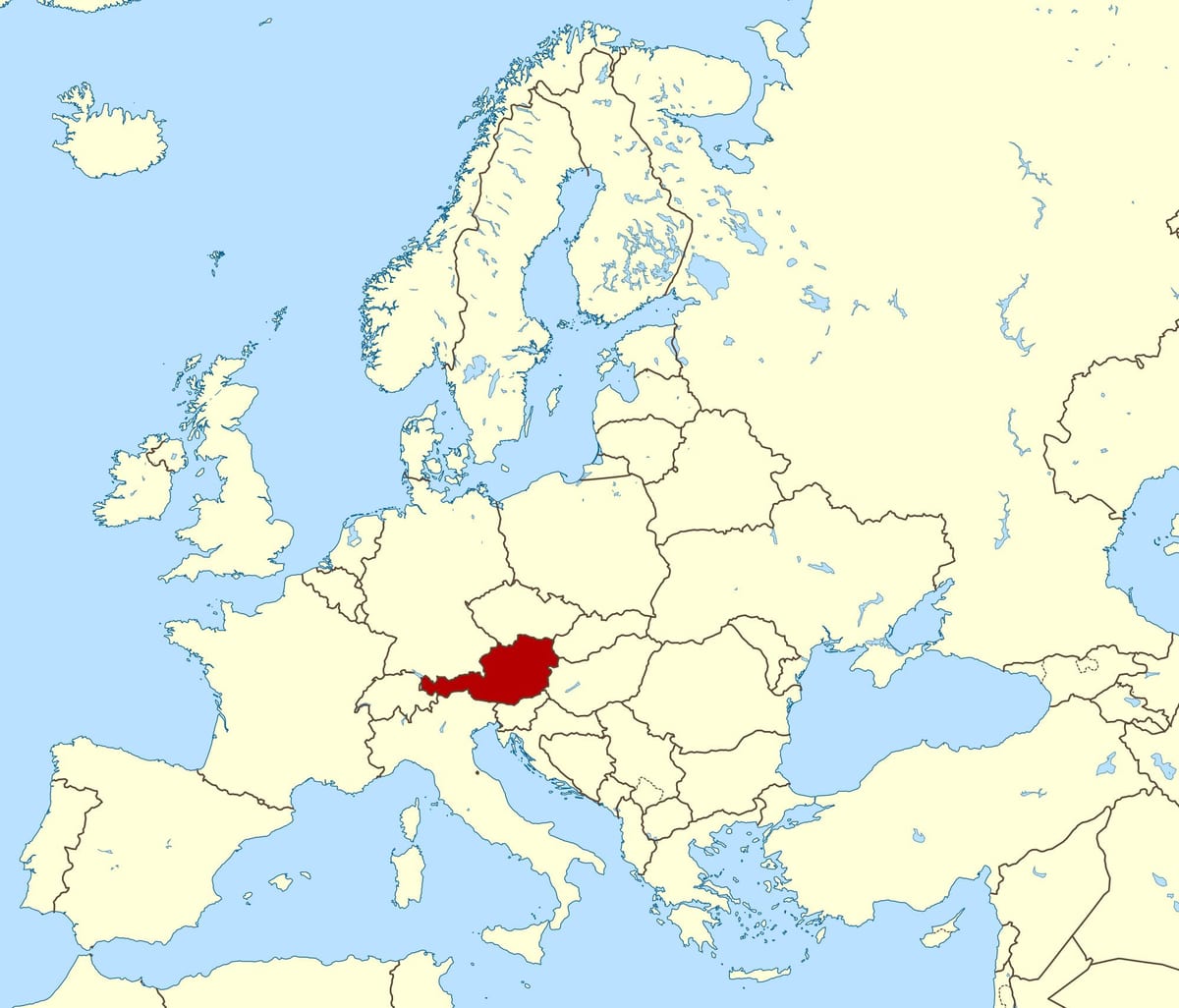 arată hartă din austria