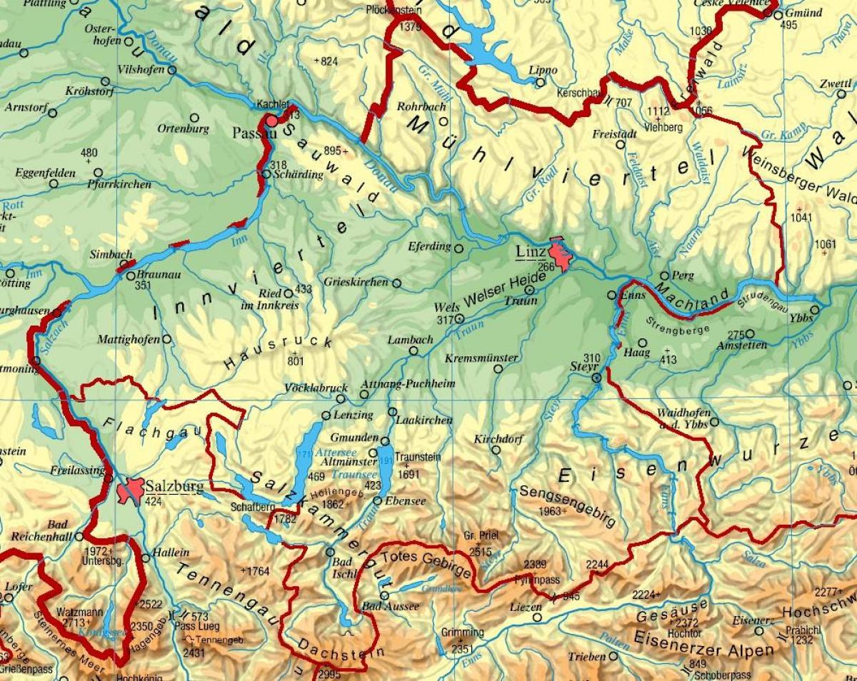 harta austria superioară