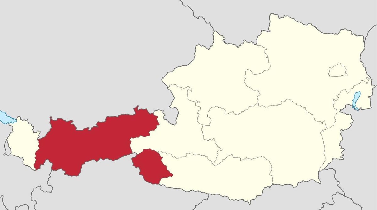 tirol austria hartă