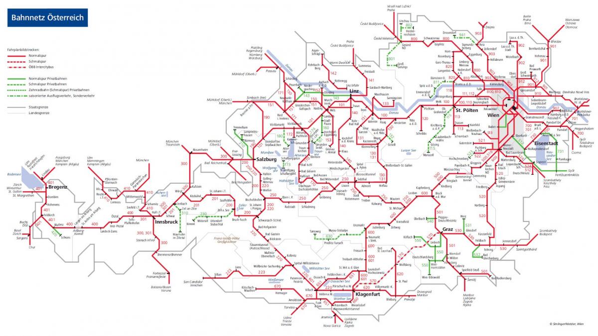 obb austriac rail harta