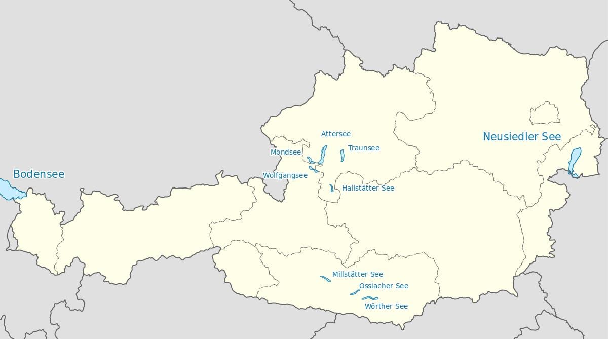 harta austriacă lacuri