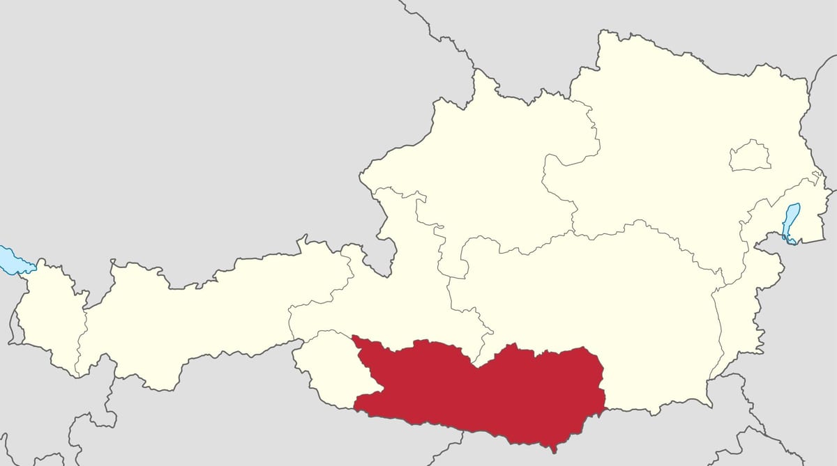 harta carintia, austria