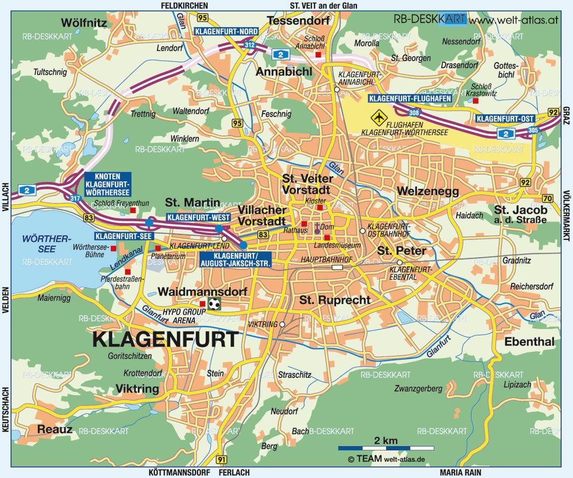 harta klagenfurt austria