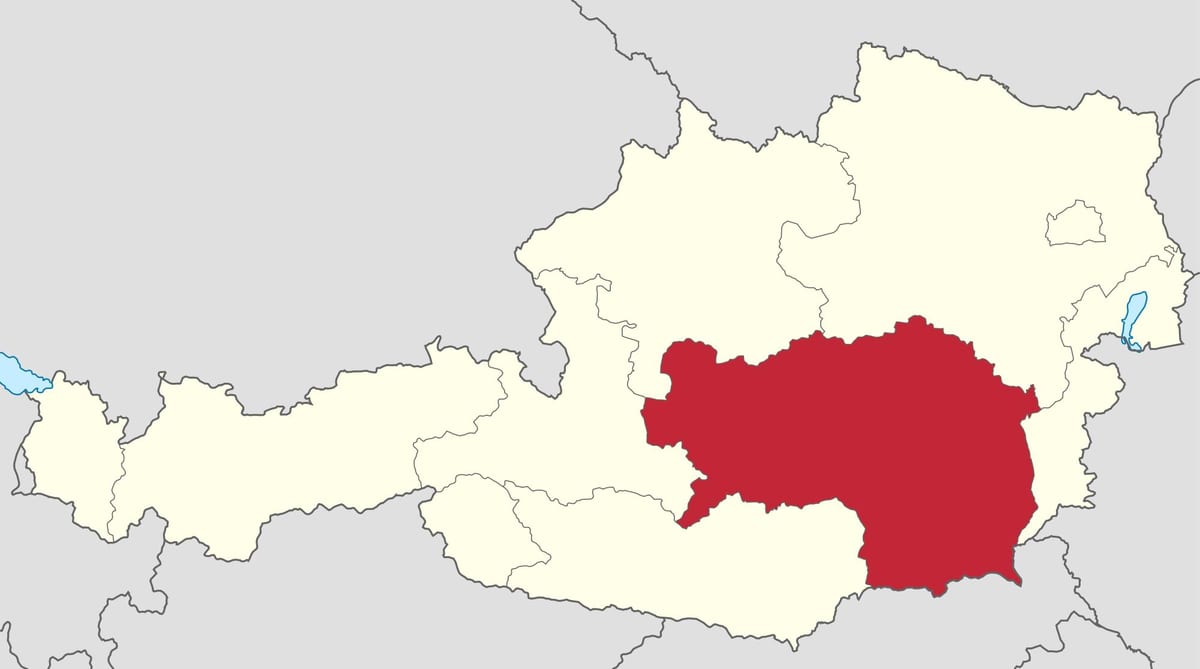 harta de styria, austria