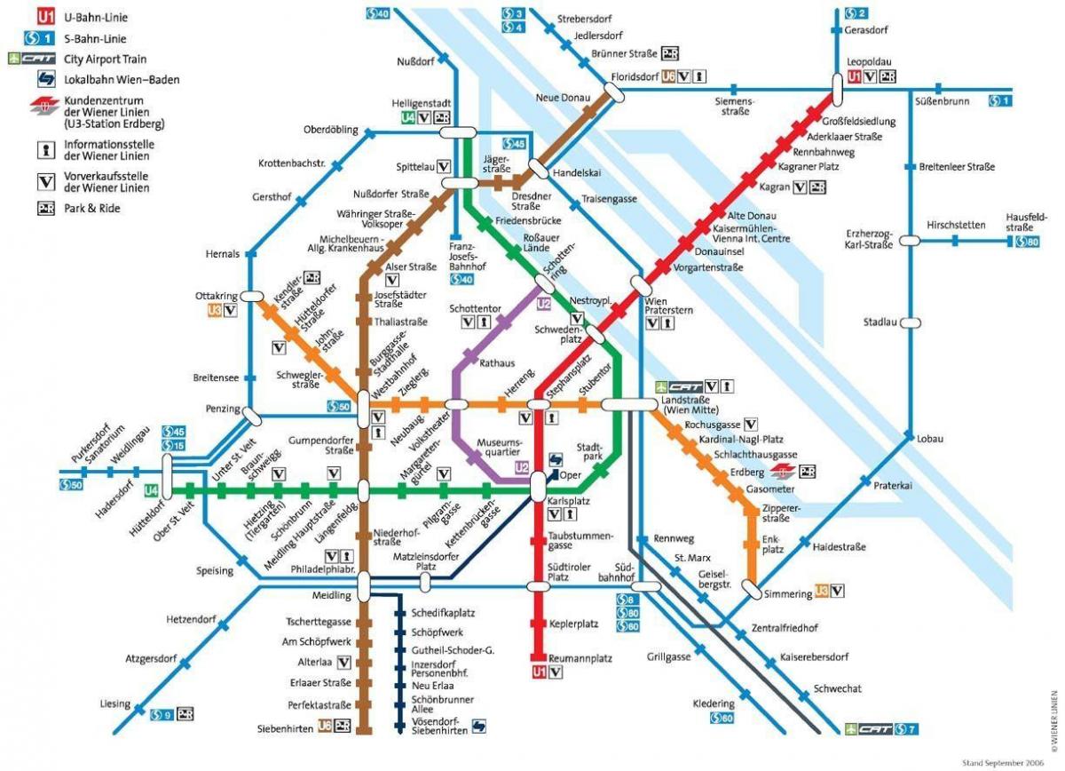 viena, austria hartă de metrou