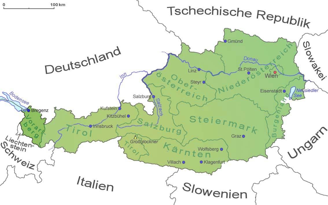 harta vorarlberg, austria
