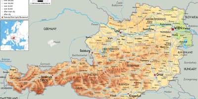 Austria munți hartă