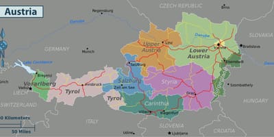 Austria atractii hartă