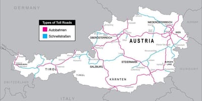 Drumurile cu taxă în austria hartă