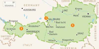 O hartă din austria