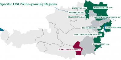 Vin austriac regiuni hartă