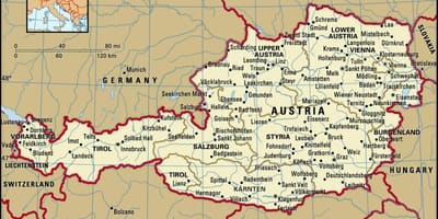 Harta de castele în austria