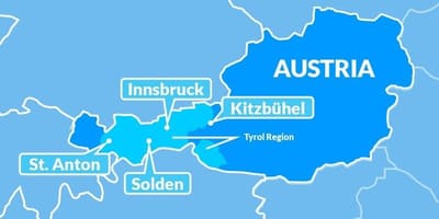 Harta de harta din regiunea tirol austria