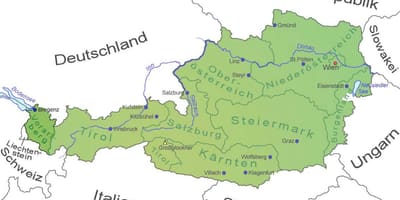 Harta vorarlberg, austria